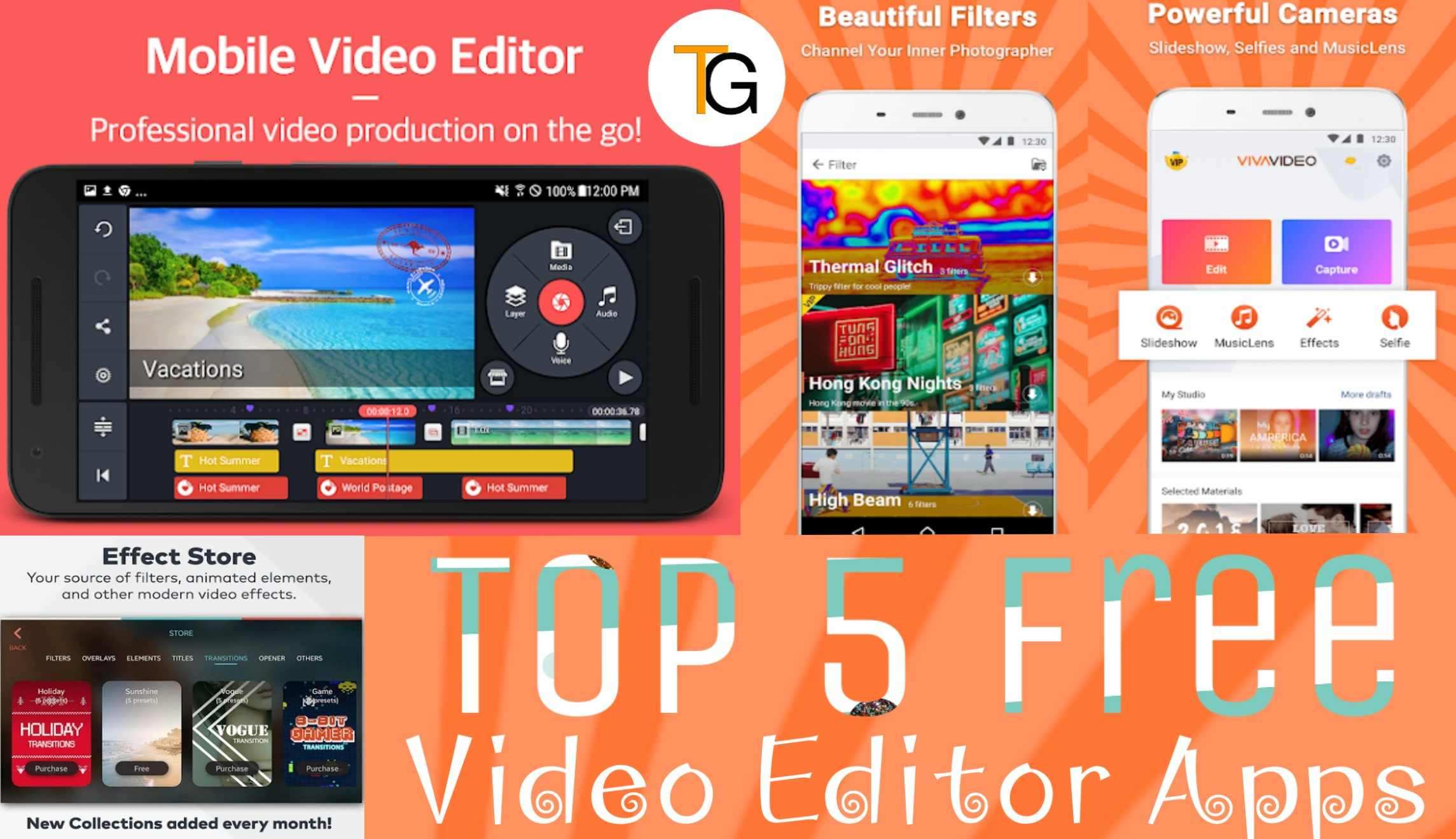 गूगल प्लेस्टोर के Top 5 Free Professional Video Editor Apps